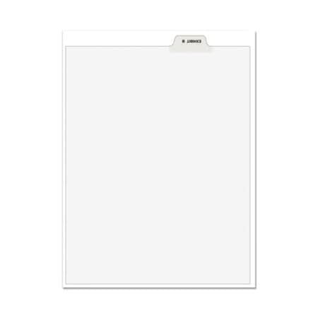 Avery Dennison Avery, Avery-Style Preprinted Legal Bottom Tab Divider, Exhibit B, Letter, White, 25PK 11941